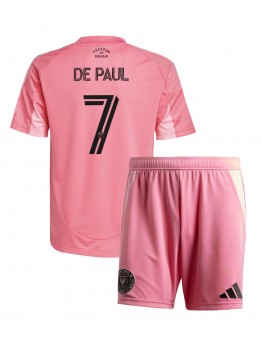 Inter Miami Rodrigo De Paul #7 Dječji Domaci Dres kompleti 2025-26 Kratak Rukavima (+ kratke hlače)